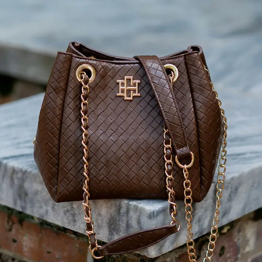 Lainey Mini Tote Woven Chocolate