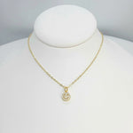 Gold Smiley Face Necklace