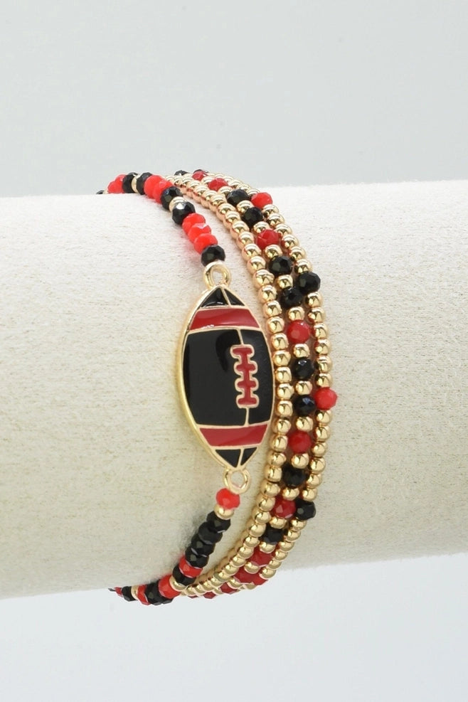 Game Day Football Helmet Charm Bracelet