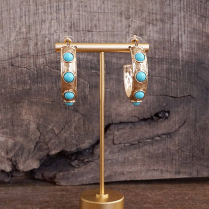 Jeweled Bubble Hoop Earrings – Colorful Acrylic Cabochons