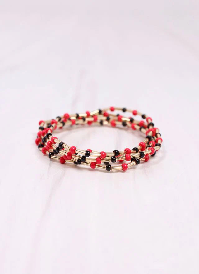 Hardy Bracelet Set RED BLACK