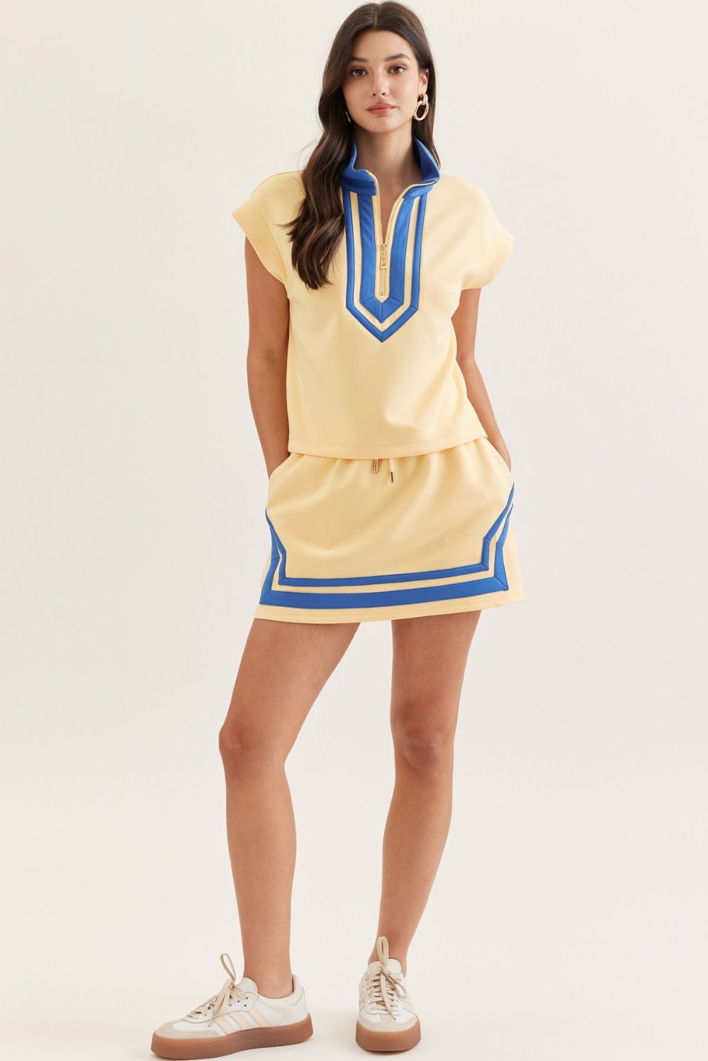 The Anna Yellow and Blue Top