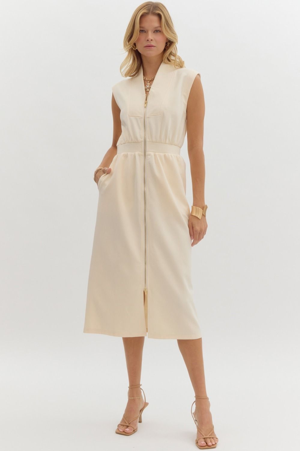 The Diane Dress in Cream