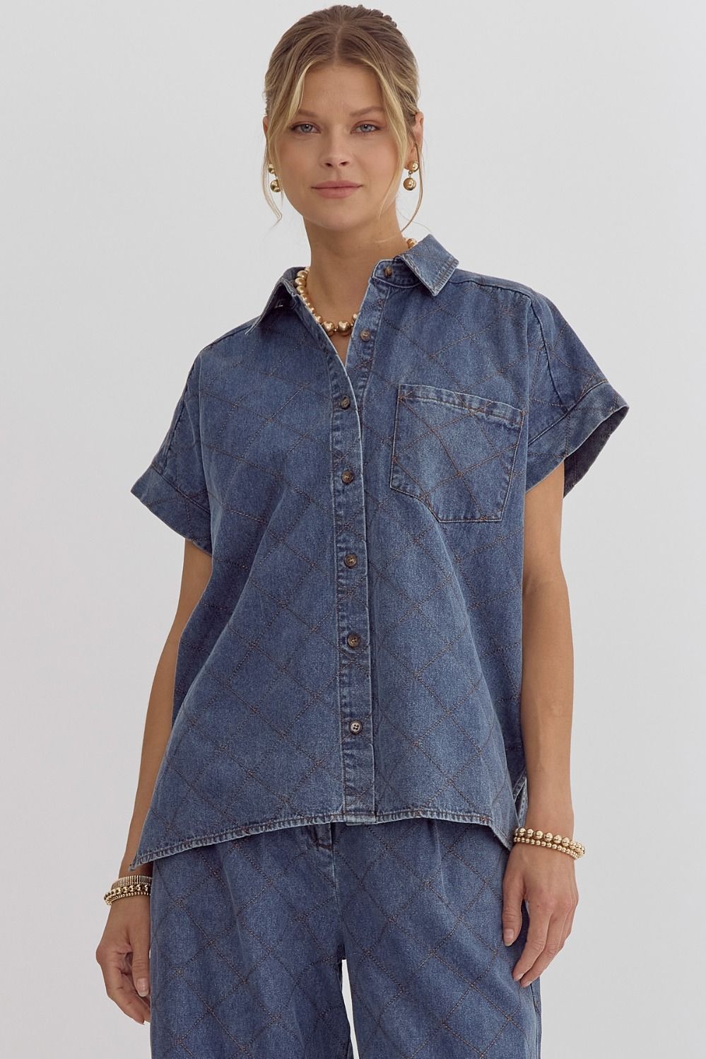 Denim Blue Button Down