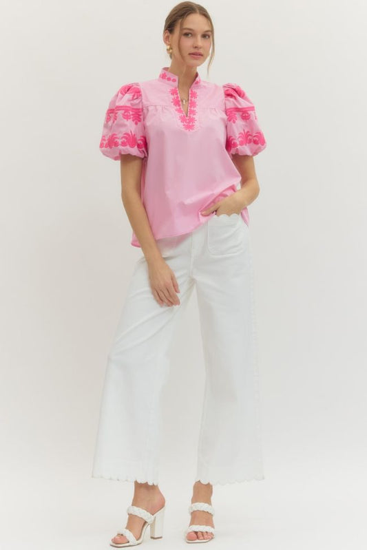 The Kelly Pink Top