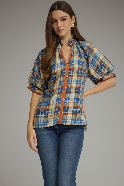 The Patty Plaid Blouse
