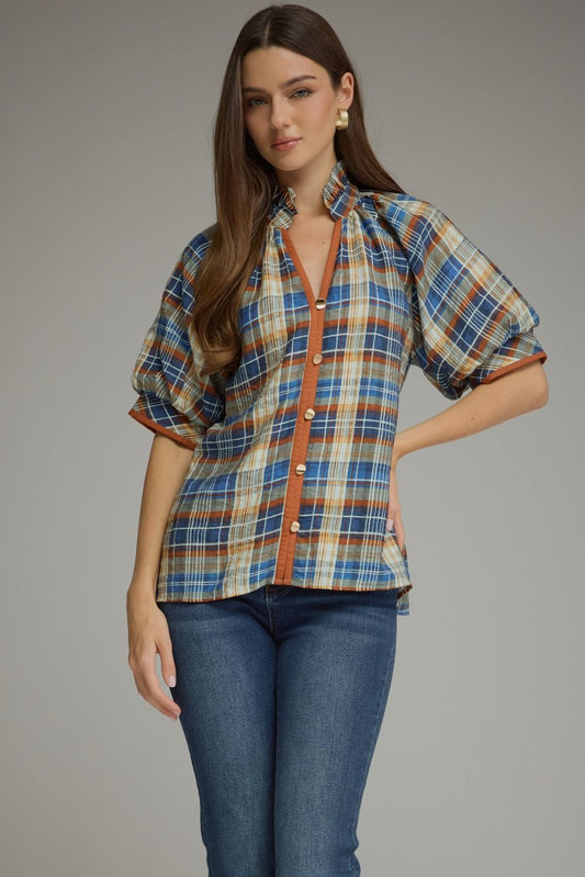 The Patty Plaid Blouse