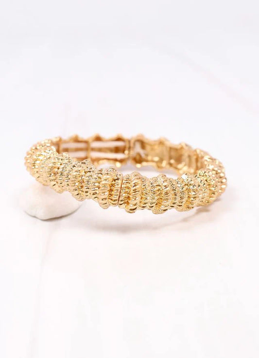 Caroline Hill Sully Metal Stretch Bracelet GOLD
