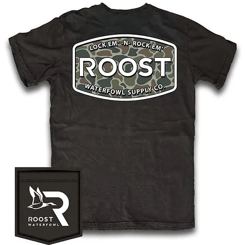 Fieldstone Roost Black Camo Logo Tee