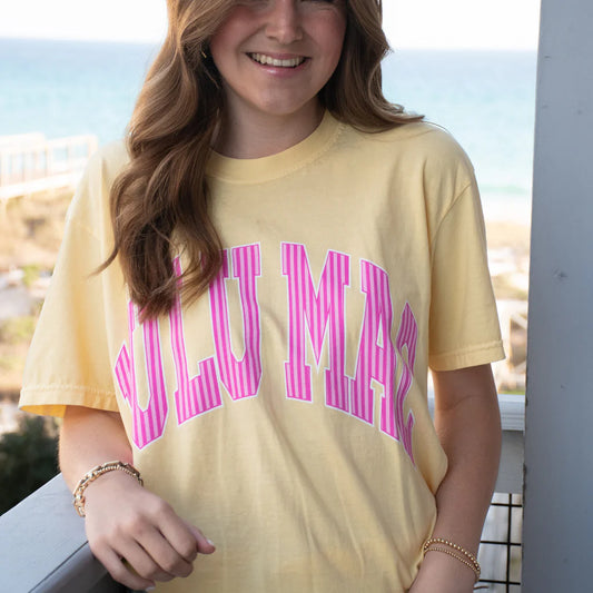 LULU MAC Striped Butter Tee