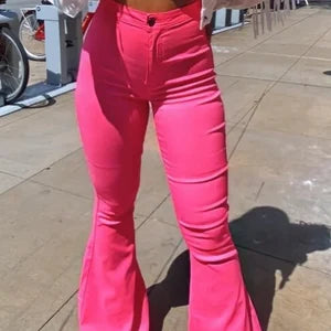 JC&JQ Neon Pink Disco Bell Bottoms