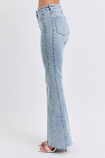 Judy Blue MR Rhinestone Side Panel Detail Flare Jeans