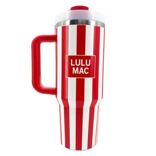 Lulu Mac Red Stripe Tumbler