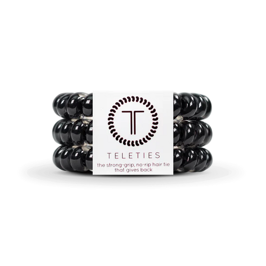 Teleties Jet Black Large Hair Ties