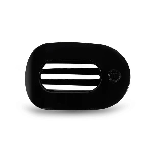 Teleties Black Medium Flat Round Hair Clip