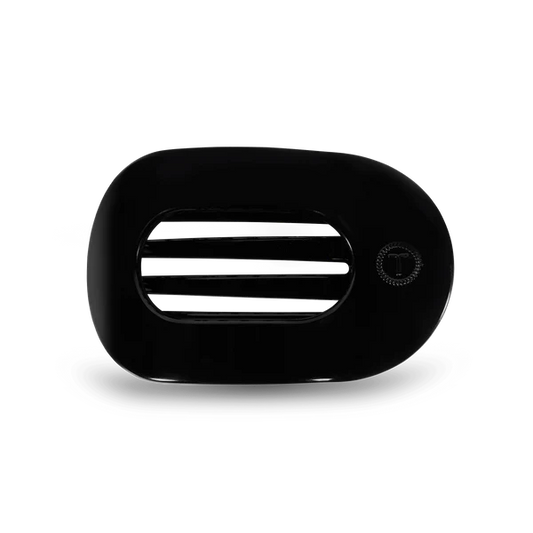 Teleties Black Medium Flat Round Hair Clip