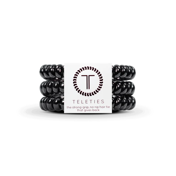 Teleties Jet Black Small Hair Ties