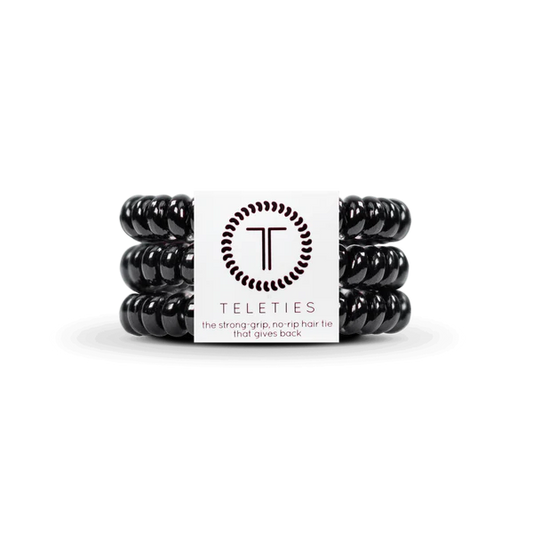Teleties Jet Black Small Hair Ties