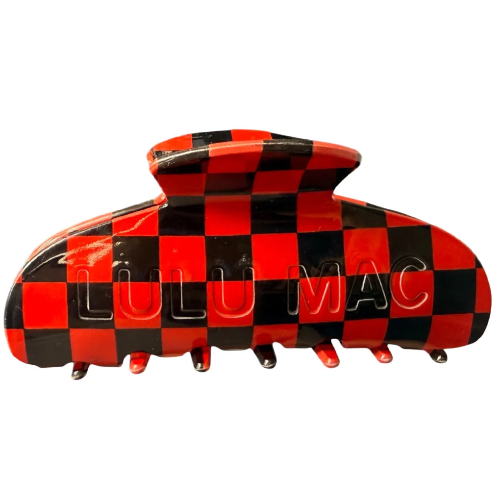 LULU Mac Black/Red Checkered Hair Clip