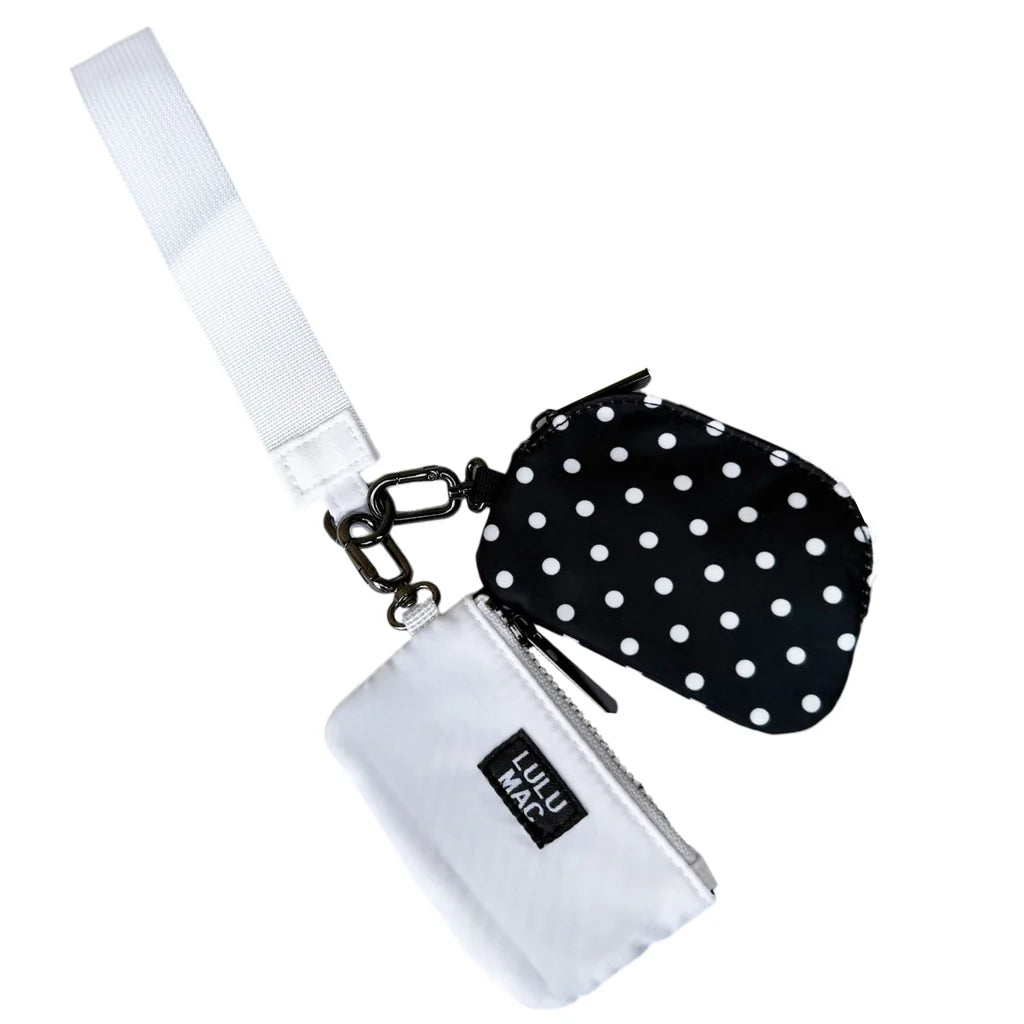 LuluMac Black/White Polka Dot Wrist Wallet