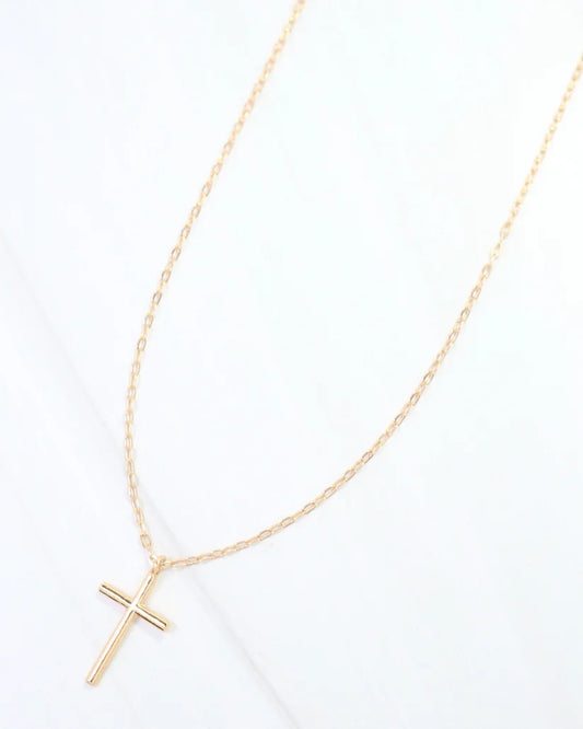 Carla Cross Necklace Gold