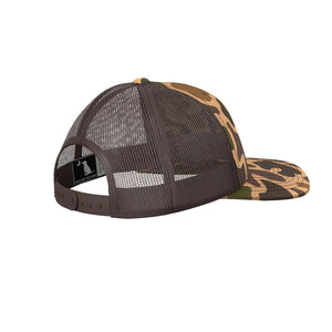 Local Boy Youth Leather Patch Trucker in Old School Camo