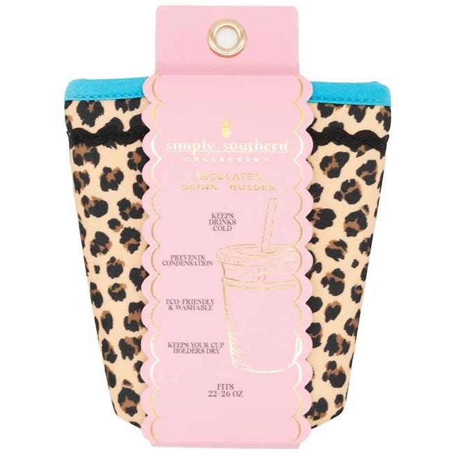 Simply Southern Drink Sleeve Leopard Print
