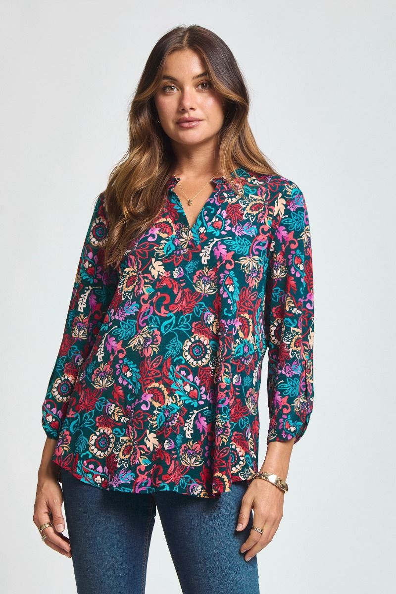 Dear Scarlett Jewel Green Lizzy Top