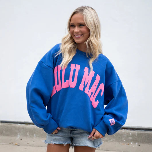 LULU MAC Royal/Pink Sweatshirt