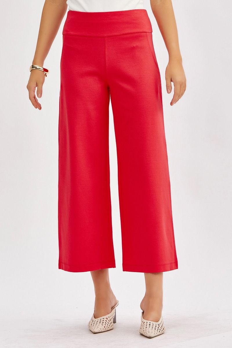 Dear Scarlett Dragon Fruit Magic Wide Cropped Pants
