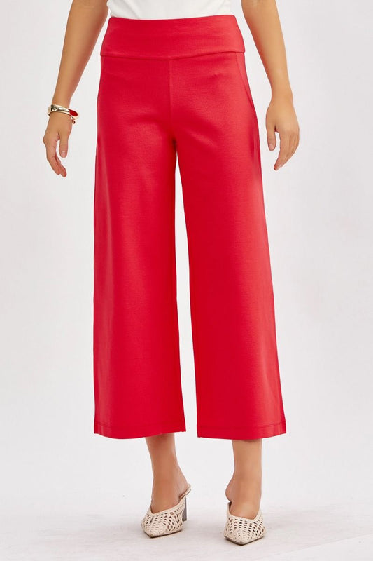 Dear Scarlett Dragon Fruit Magic Wide Cropped Pants