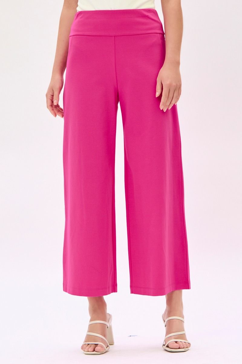 Dear Scarlett Hot Pink Magic Wide Cropped Pants