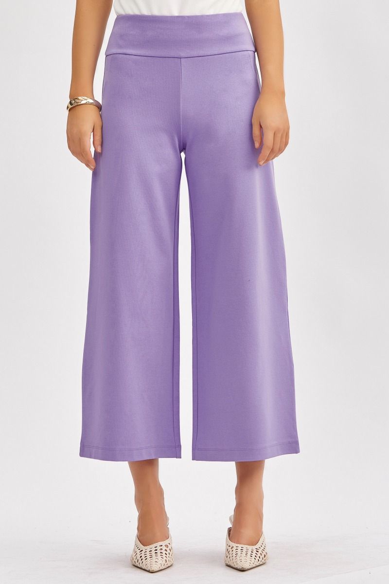 Dear Scarlett Violet Magic Wide Cropped Pants