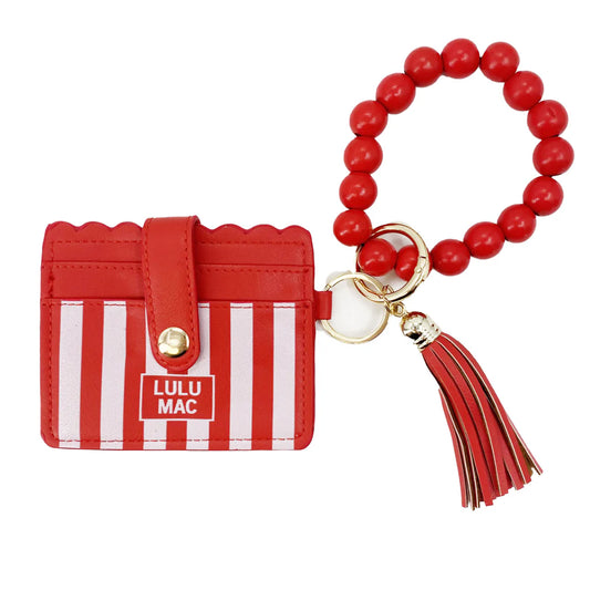 Lulu Mac Red/white Striped Darby Wallet
