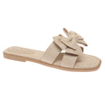 Pierre Dumas Empress Slide Sandal in Taupe