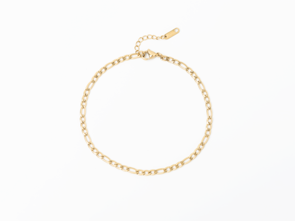 Meralora Gold Figaro Chain Anklet