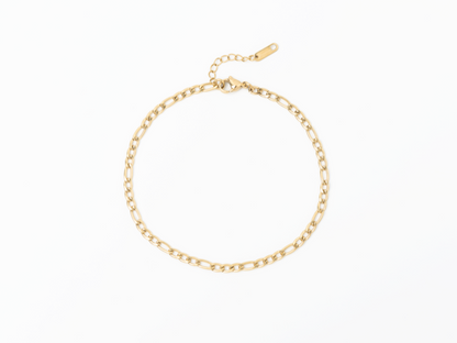 Meralora Gold Figaro Chain Anklet