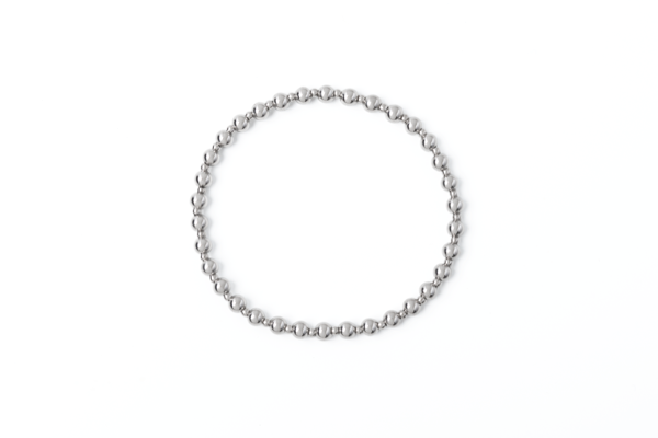 Meralora Silver Stretch Bead Bracelet