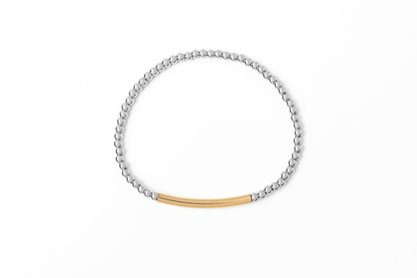Meralora Bar Mixed Metal Stretch Bracelet