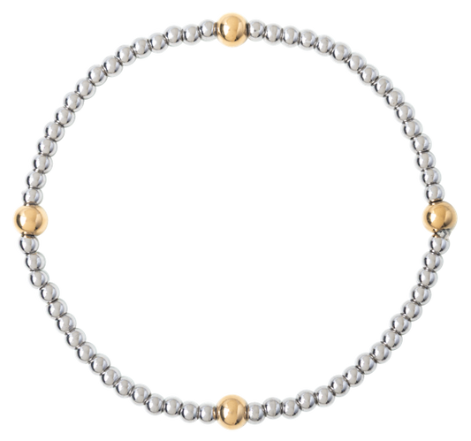 3/5 MM Mixed Silver Braclet