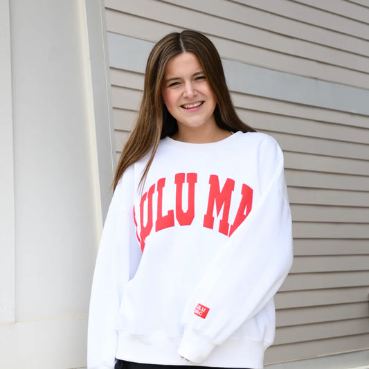 Lulu Mac Sweatshirt White/Red - Puff