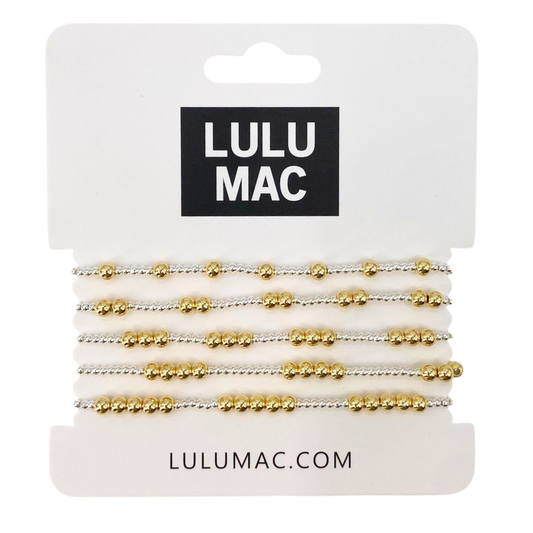 Lulu Mac Silver and Gold Bracelet Set