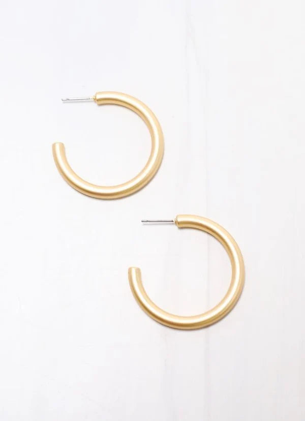Nataliuh Hoop Earring Matte Gold