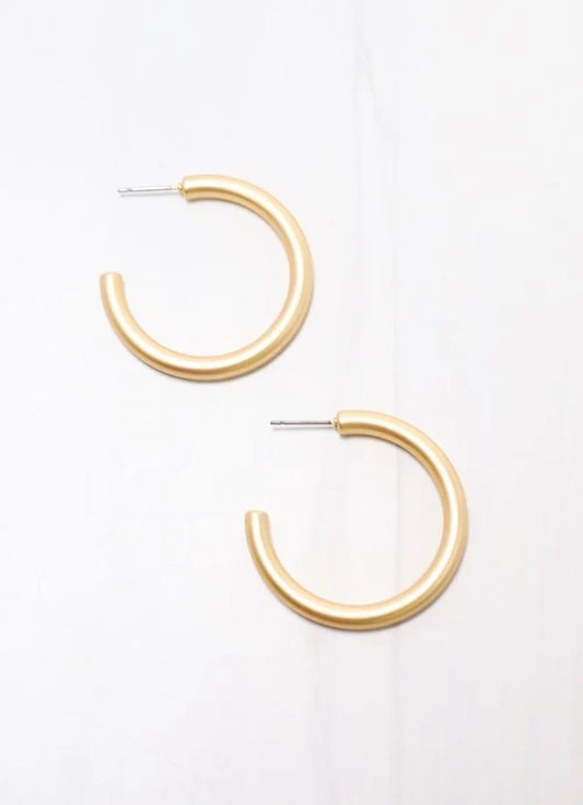 Nataliuh Hoop Earring Matte Gold