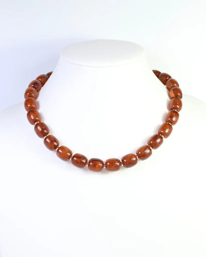Karsyn Beaded Magnetic Necklace Brown