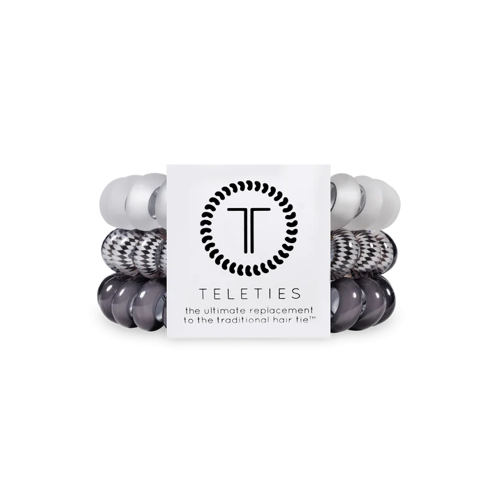 Silver Flames Large Hair Ties