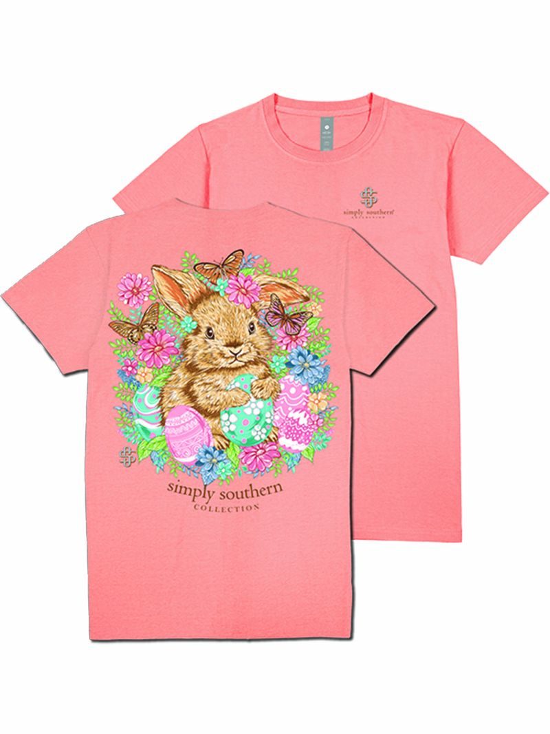 Simply Southern Peach Bunny Tee