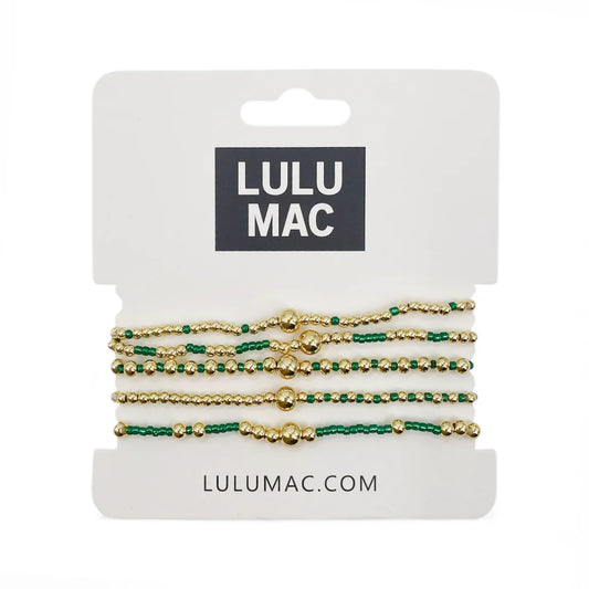 Lulu Mac Green/Gold Bracelet Set