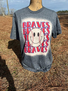 Simply You Braves Ripple Smiley Tee