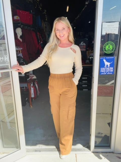 Almond Cut Out Bodysuit